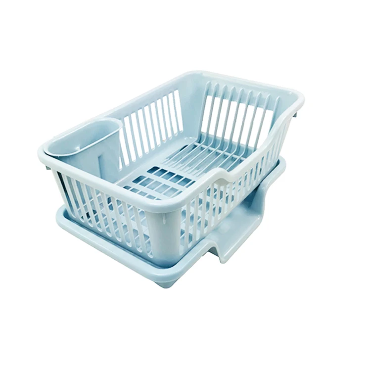 Plastic Dish Rack With Cover For Kitchen