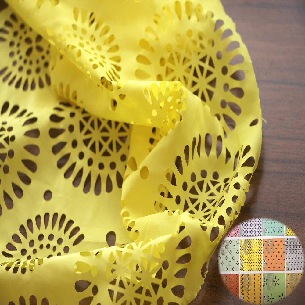 custom polyester flowered holes punched material water resistant moisture wickin mould Laser punching fabric