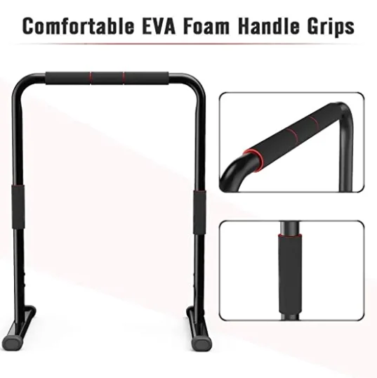 Dip Stand Station Fitness Parallette Dip Bar Strength Training Equipment for Home Gym