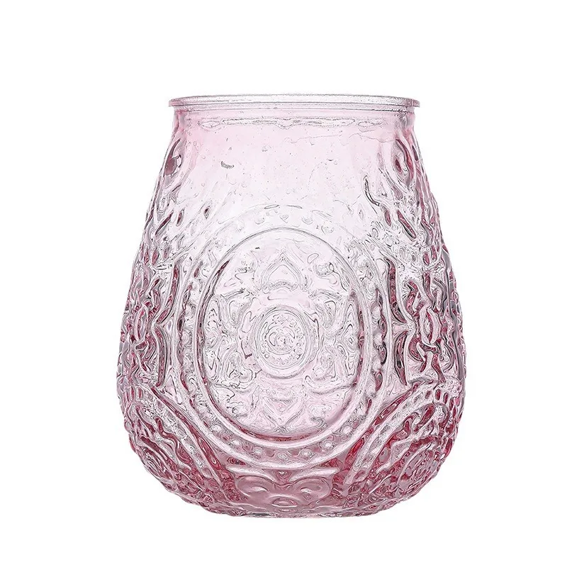 Nordic Style Ins Leather Decorative Glass Crystal Vase High-End Home Purse Wholesale Light Luxury Embossed Glass Bottle Premium