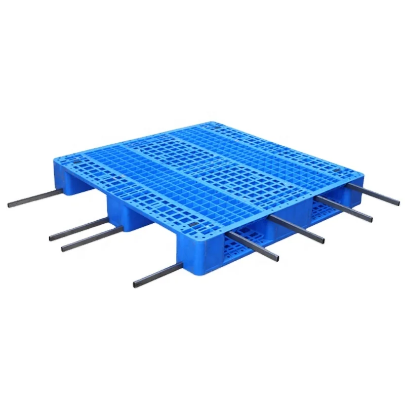 Plastic Pallets Factory Price HDPE Grid 3 Skid Heavy Duty Plastic Pallet 1200*1000MM  Warehouse Rack Load Fork Pallet EPAL Size