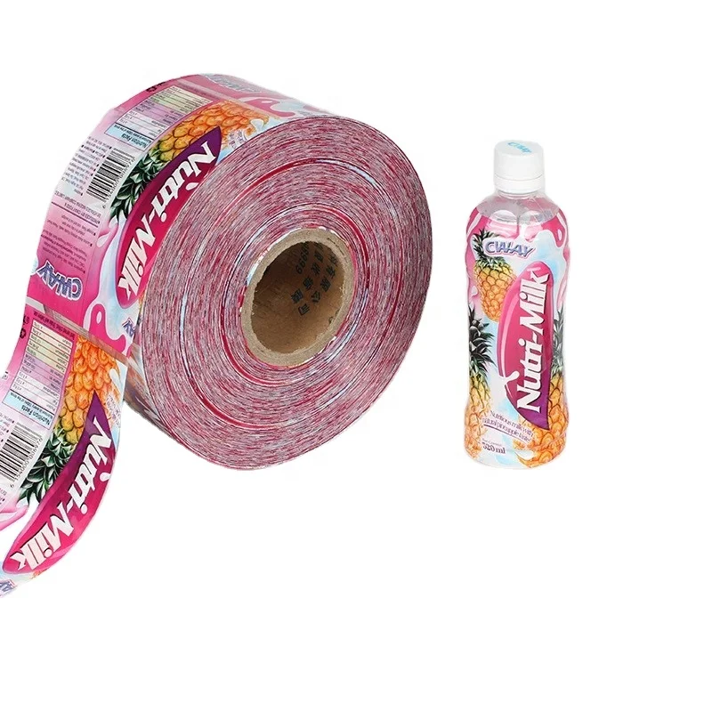 Customized logo Printed PET/PVC plastic shrink wrap bottle labels