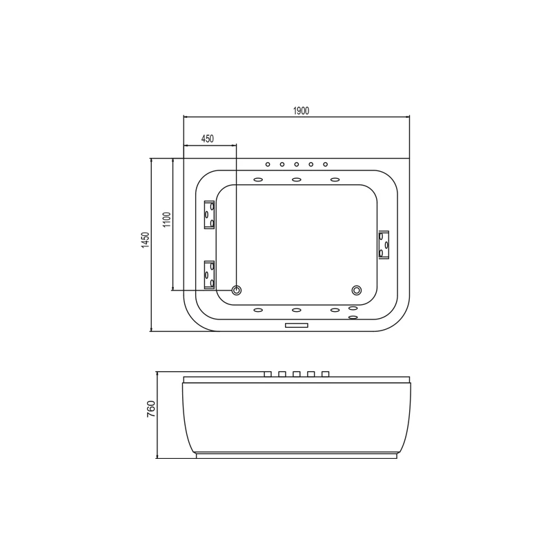 2021 NTH Corner large size skirted luxury whirlpool solid marble bathtub sale