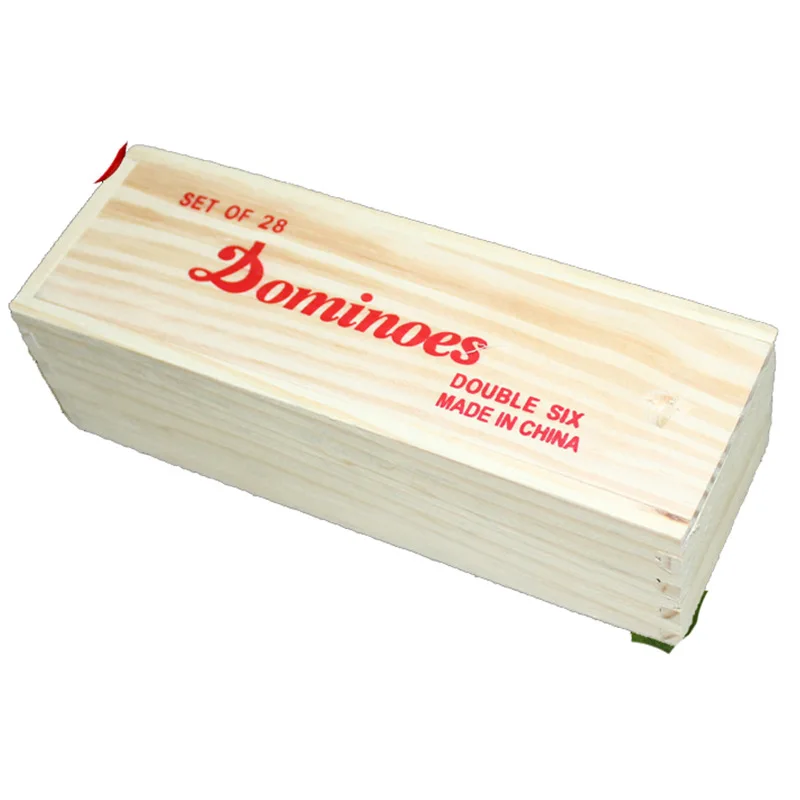 Wholesale Professionnel White Domino 28 Piece Set Board Game Toy Double Six Blank Sublimation Dominoes Set With Wooden Box