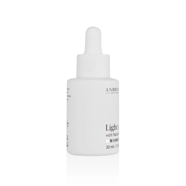 30ml mat white glass bottles skincare set  packaging container glass dropper bottles