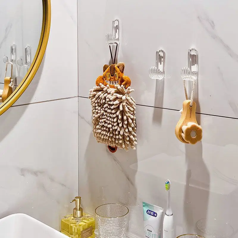 Transparent Acrylic Strong Non-trace Hook Hanging Hooks with Non Marking Sticker for Kitchen Bathroom