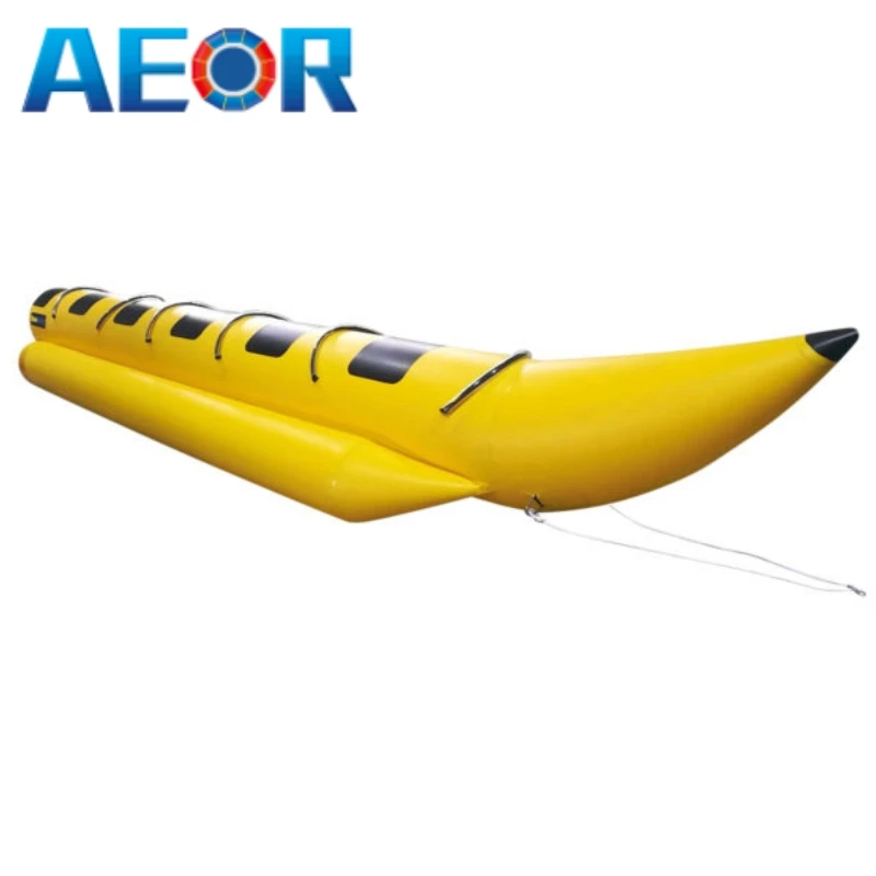 Wonderful inflatable banana boat 10 12 person inflatable flying fish banana boat with factory price for fun