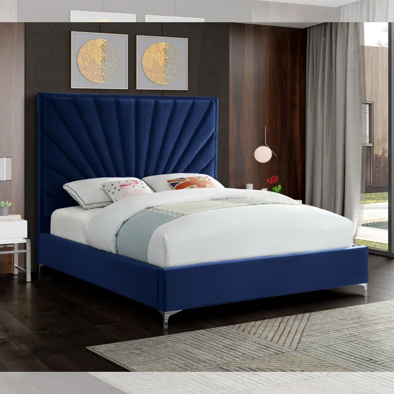 Modern Chesterfield Upholstered Bed King Size Fashion Art Design Bedroom Furniture set