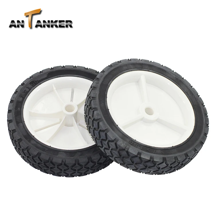 Antanker Lawn mower accessories  7in Semi Pneumatic Rubber wheel 9611 lawn mower garden Wheel
