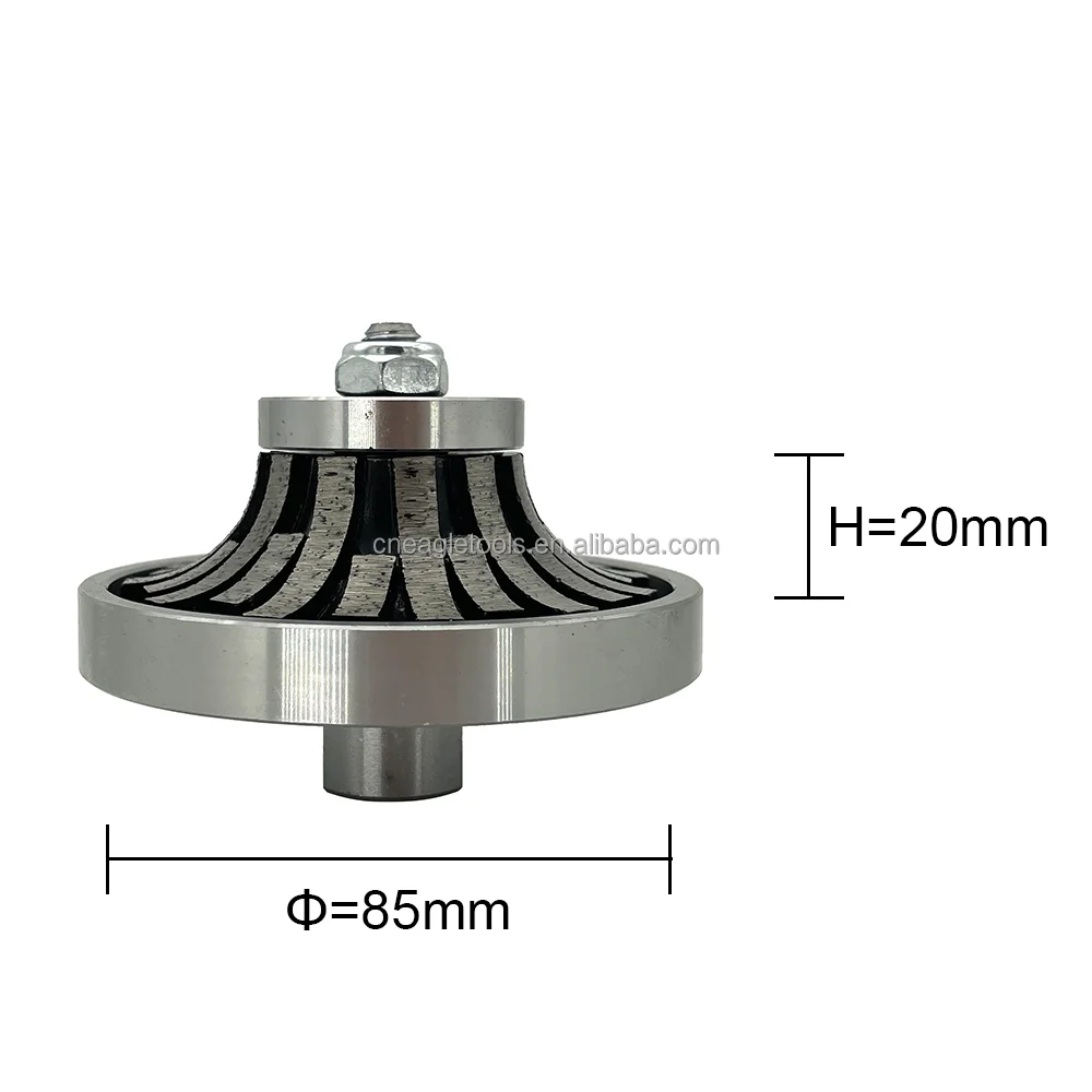 Crawnedeagle Demi Bullnose Stone Edge Tools B10/B20/B30/B40 Diamond Marble Router Bits For Angle Grinder
