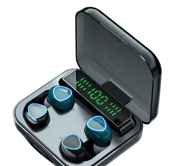 headset M22 Tws Two Pairs Sharing Wireless Earphones Digital Display Earbuds for Shared by multiple people m22