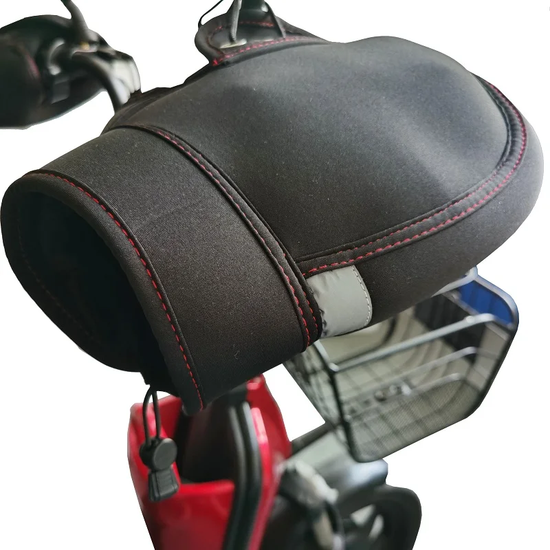 Winter Thicken Fleece Warm Waterproof Riding Handle Cover Neoprene Thermal Scooter Motorcycle Driving Handlebar Gloves Mitten