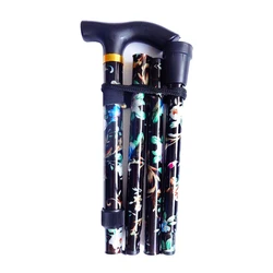 Foldable Walking Cane for Collapsible Lightweight Adjustable, Portable Hand Aluminium alloy folding walking stick