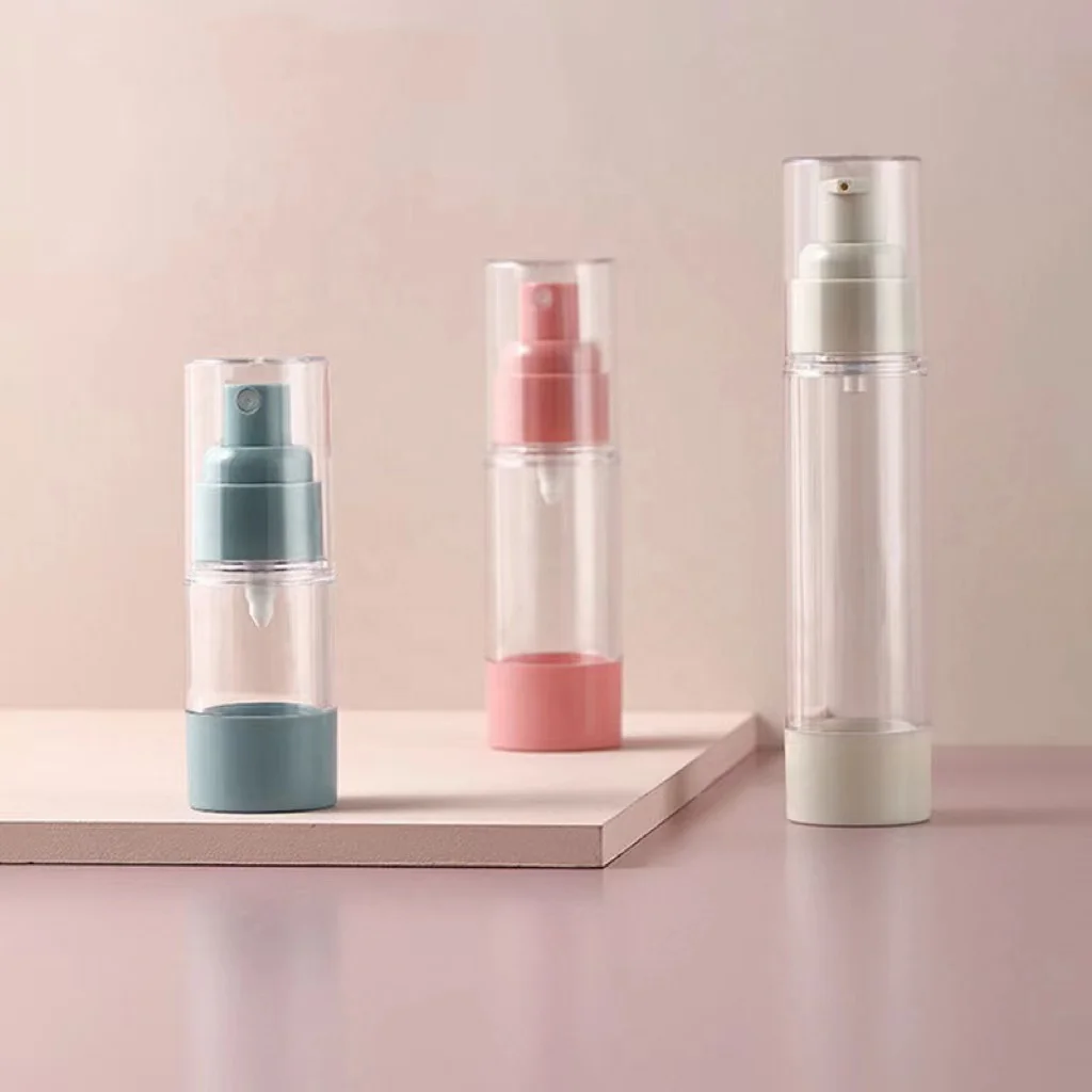 15/30/50/80/100/120ml Pressed Flat Lotion airless Bottle Cosmetic Water Lotion Filling