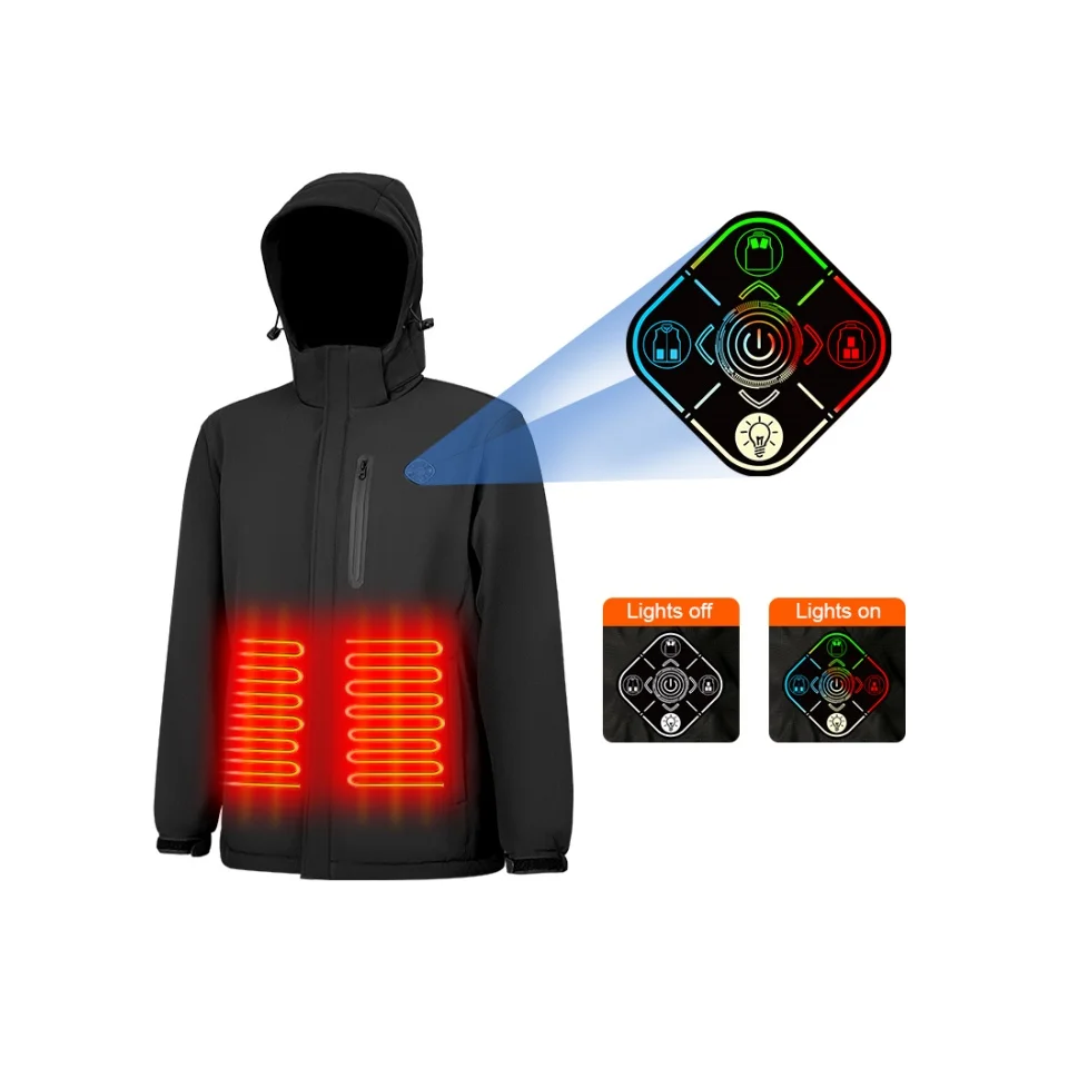 Оптовая продажа зимнее теплое пальто водонепроницаемый USB разъем охотничий уличный нагреватель перезаряжаемый аккумулятор куртка с подогревом