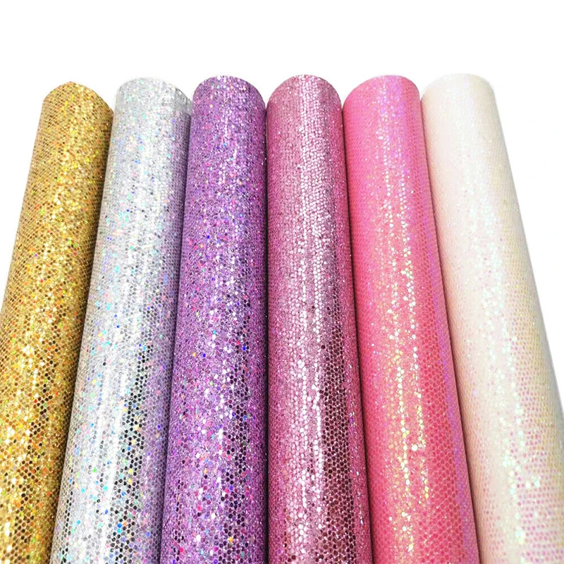 
Self Adhesive Diamond Glitter PU Faux Leather Vinyl Sparkle For Craft Bow Wallpaper 