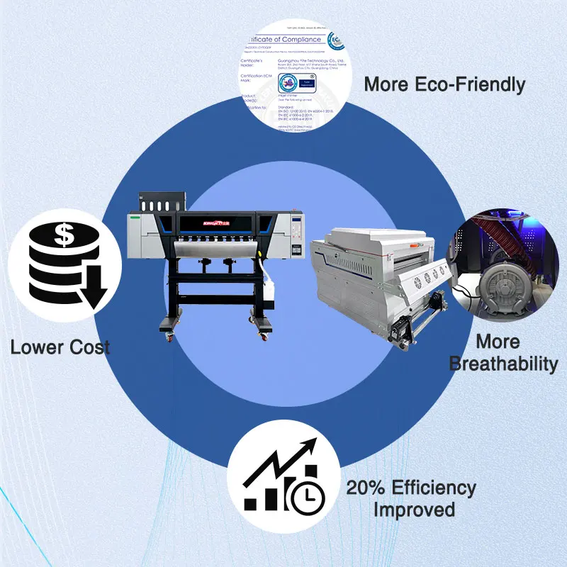 kingjet no powder dtf printer powder less dtf inkjet printers 68cm impresora dtf