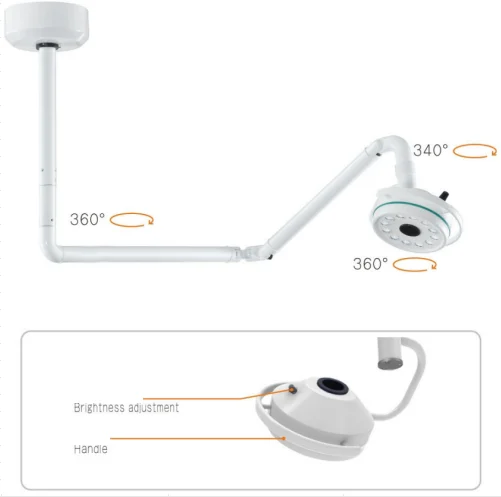 Chenwei Import Arm LED Lamp Shadowless Pet Surgery Cosmetology Operating General Ceiling Medical Light