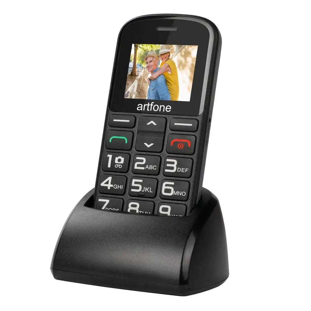 Artfone CS182 Big Button Mobile Phone, Senior Unlocked Mobile Phone with Dock and 1400mAh Battery.