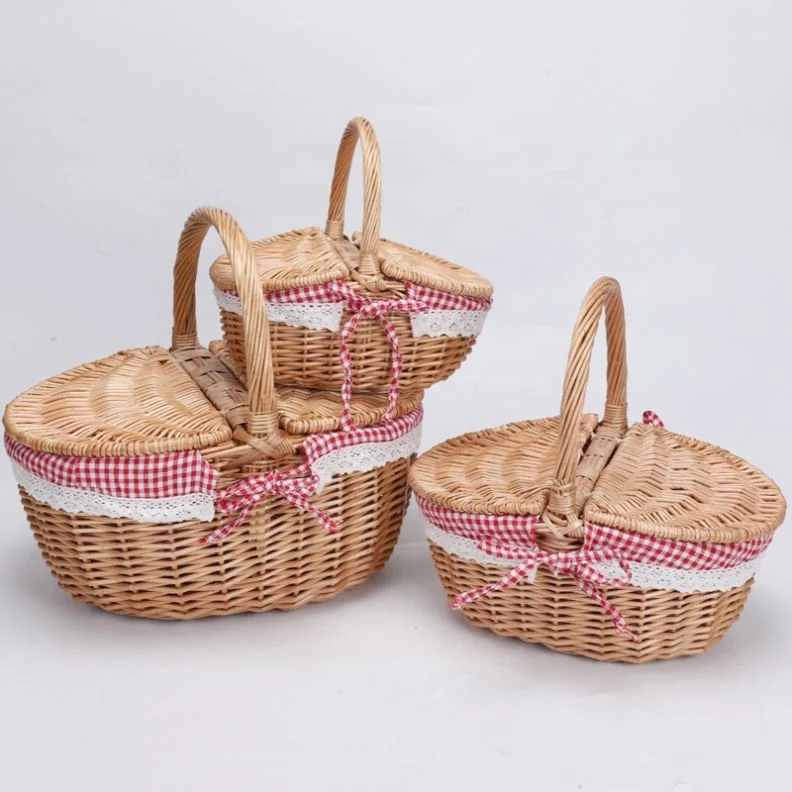 Useful Brown Moroccan Wicker Handmade Wedding Flower Basket