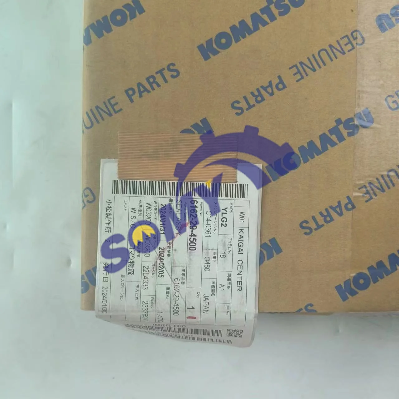 S6D170 Crankshaft Rear Oil Seal  For KomatsuDISEL GENERATOS Engine Rebuild Kit 6162-29-4500