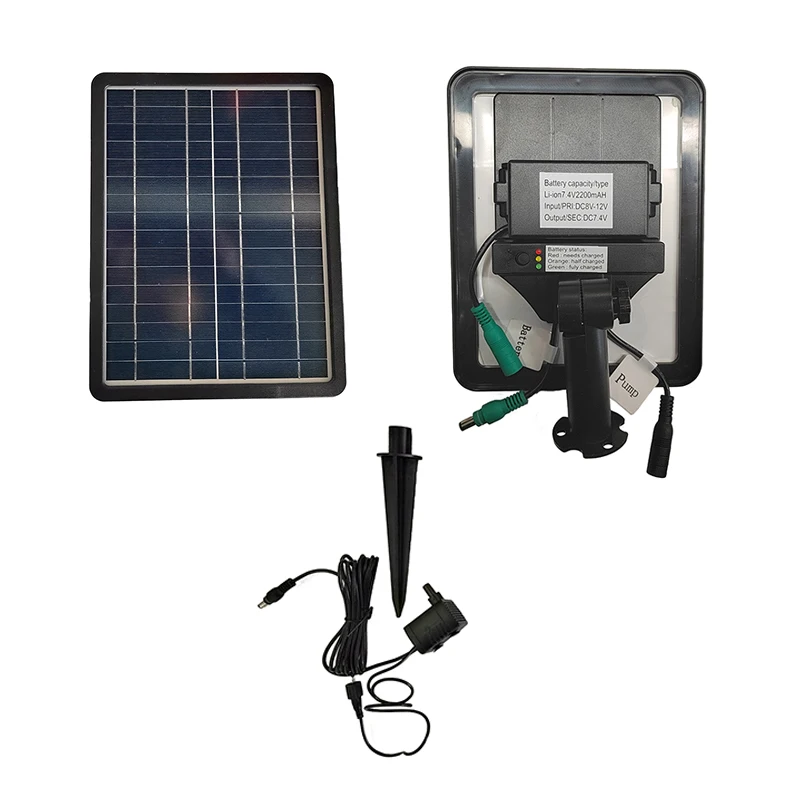 10w Water Fountain Kit Solar Water Pump With Battery Backup Outdoor Wireless For Garden For Landscape Outdoor Solar Panel