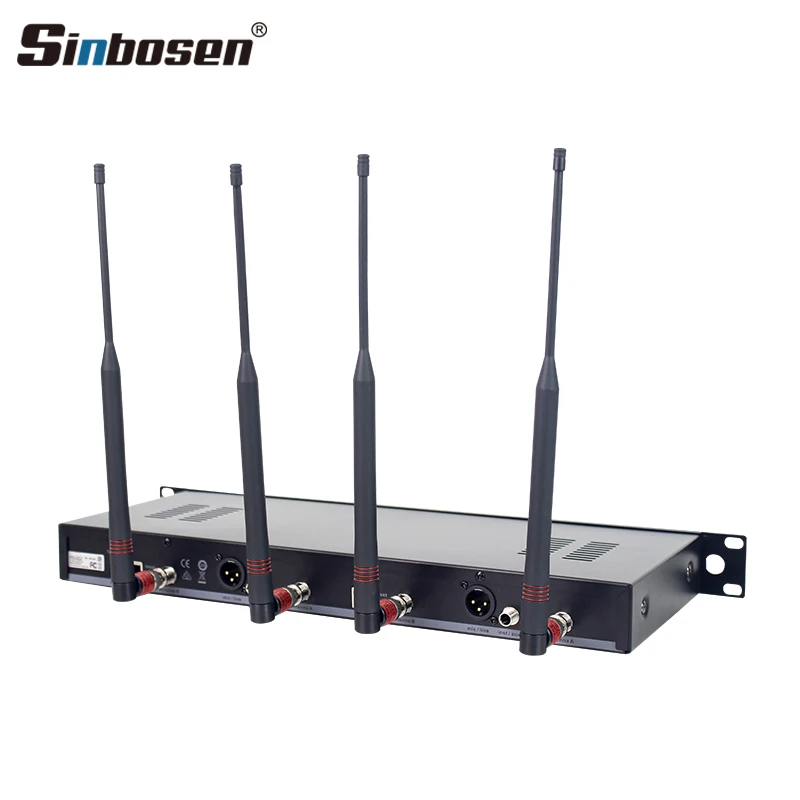 U-D4D high quality dynamic digital true diversity microphone wireless professional uhf system 2 channel for stage performance