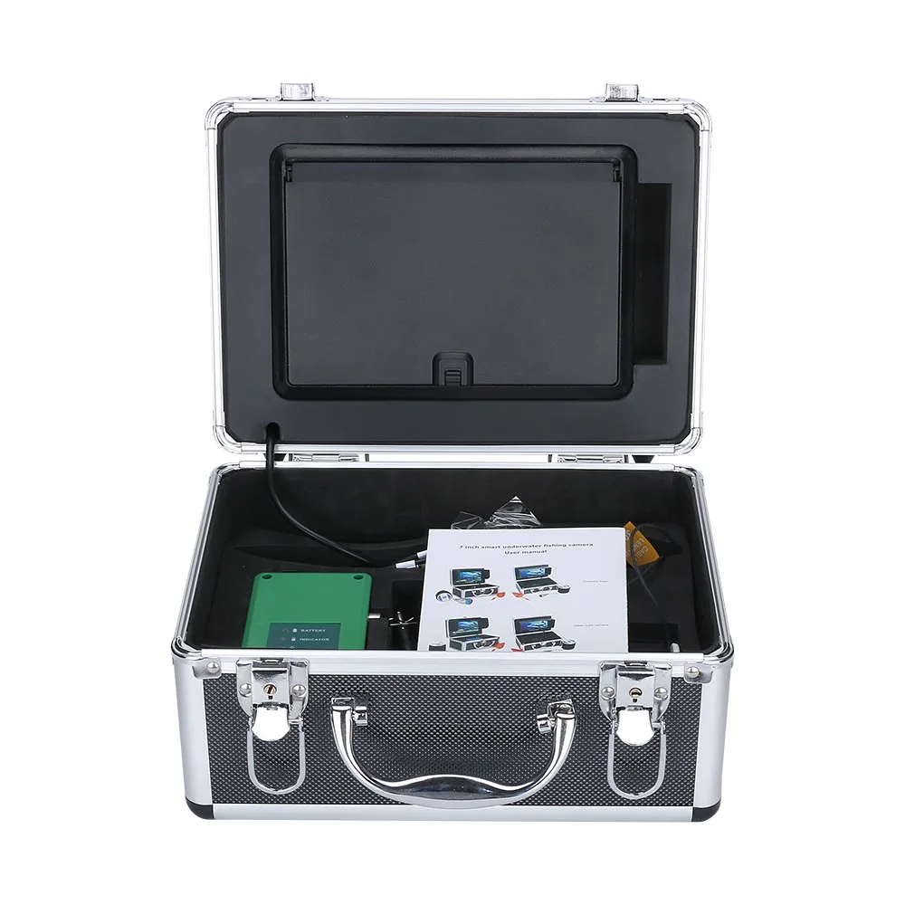 7inch Fish Finder Underwater Fishing 1080P Camera Kit 7 Inch WIFI Wireless 16GB Video Recording DVR +15M 6W IR Underwater Camera