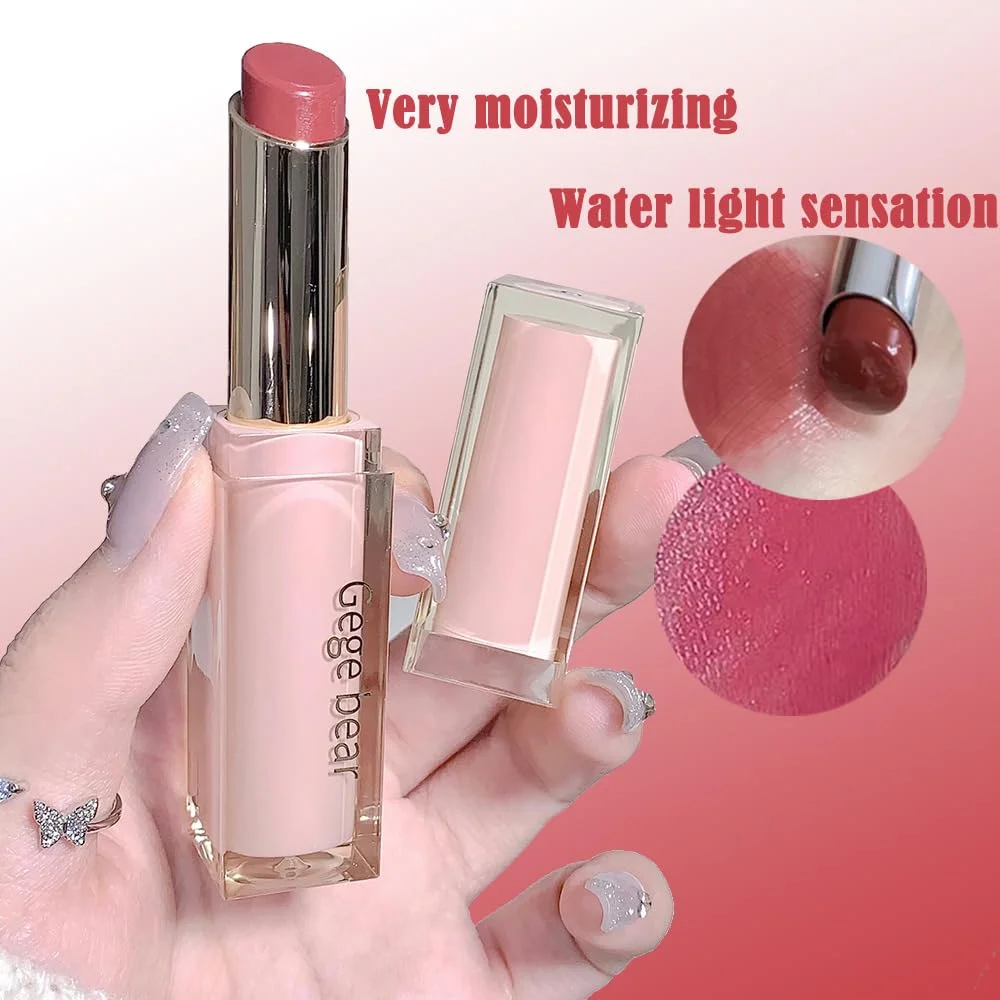 Wholesale custom high quality moisturizing lipstick cosmetics silky texture Lustrous Lipstick Vegan Lip gloss stick makeup