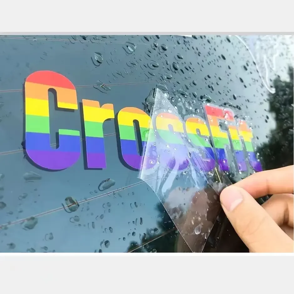 Съемный Ультрафиолетовый устойчивый к атмосферным воздействиям автомобильный бампер из ПВХ виниловые переводные наклейки на стекло кузова автомобиля
