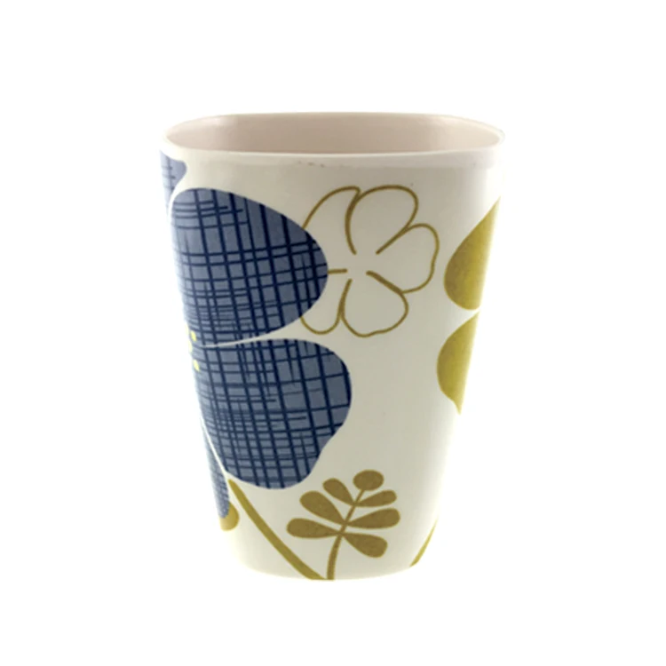 SEBEST Factory Outdoor Cheap Custom Printed Bulk Stacking 400 ml Square White Strong Melamine Cups