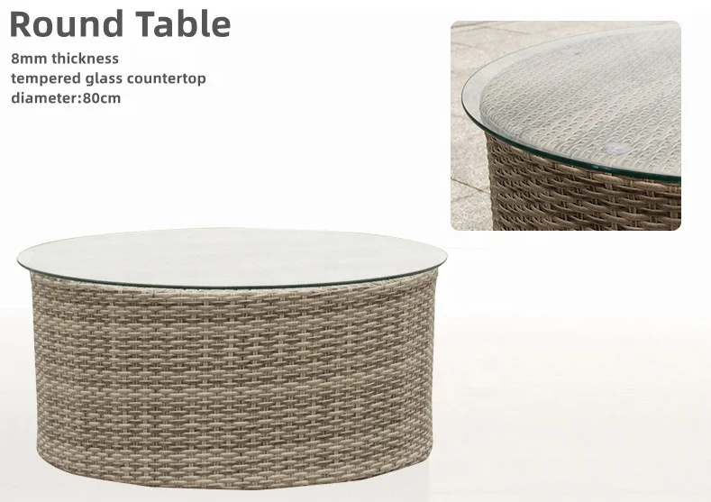 CBMmart Hot Sold Round Garden Sofa Outdoor Furniture PE Rattan Outdoor Furniture Patio St Garden Sofa
