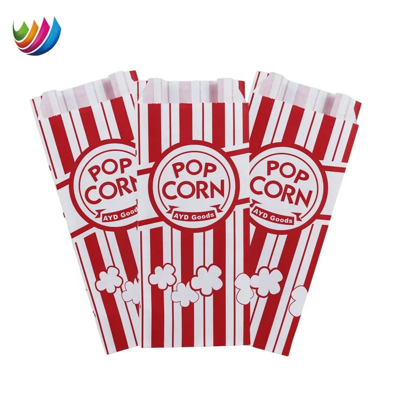 In Stock Recyclable snaks food chips pop corn microwave paper popcorn bags