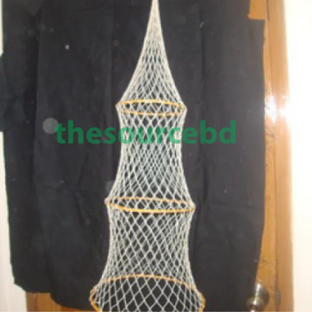 Natural 3 Cane Rings Fish Trap Handcrafted, Eco-Friendly Fishing Net for Traditional Fishing