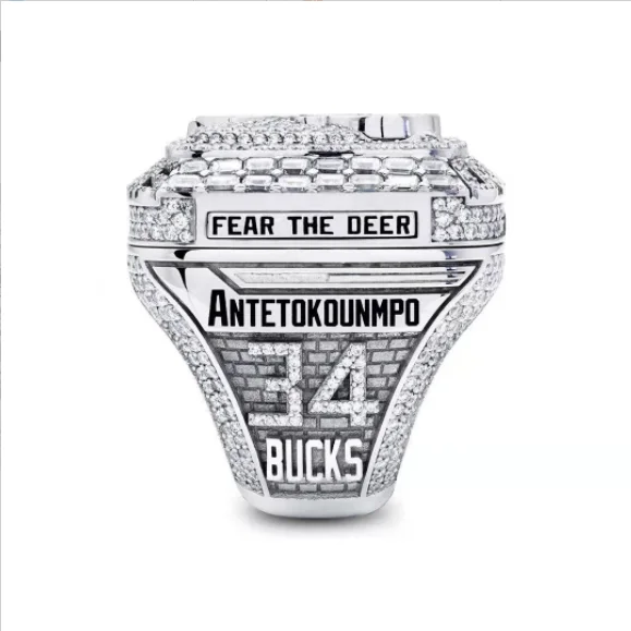 2021 колье с кольцом для чемпионов Milwaukee Bucks кольцо открытым верхом чемпионата по баскетболу подростков Клубные Сувениры
