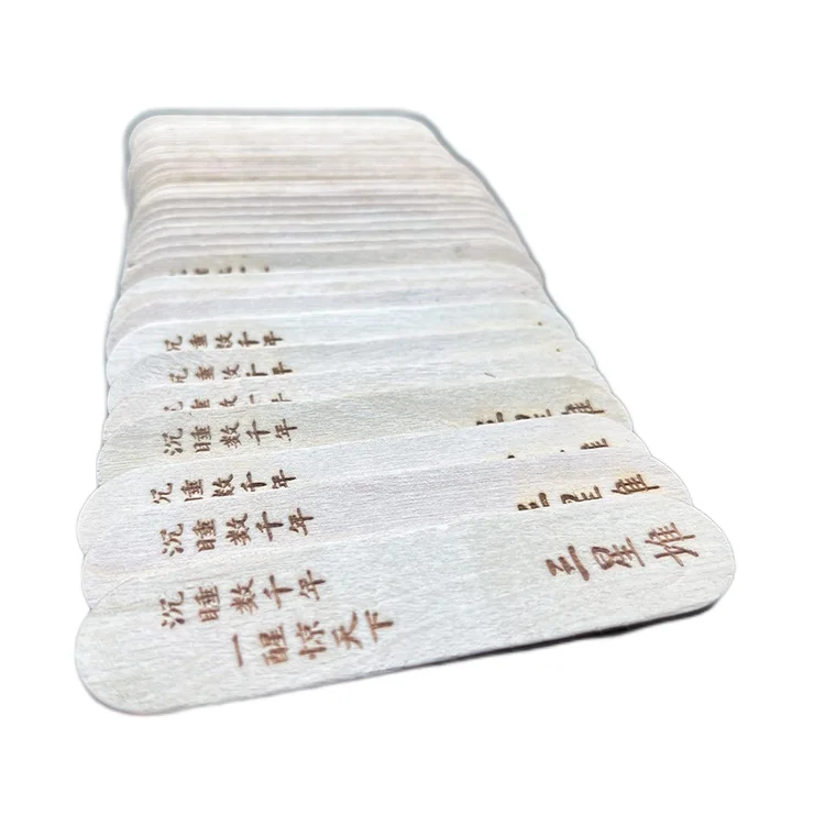 Hot Sale Round Wide Plate Hot Writing Custom Print Ice Cream Stick With Logo