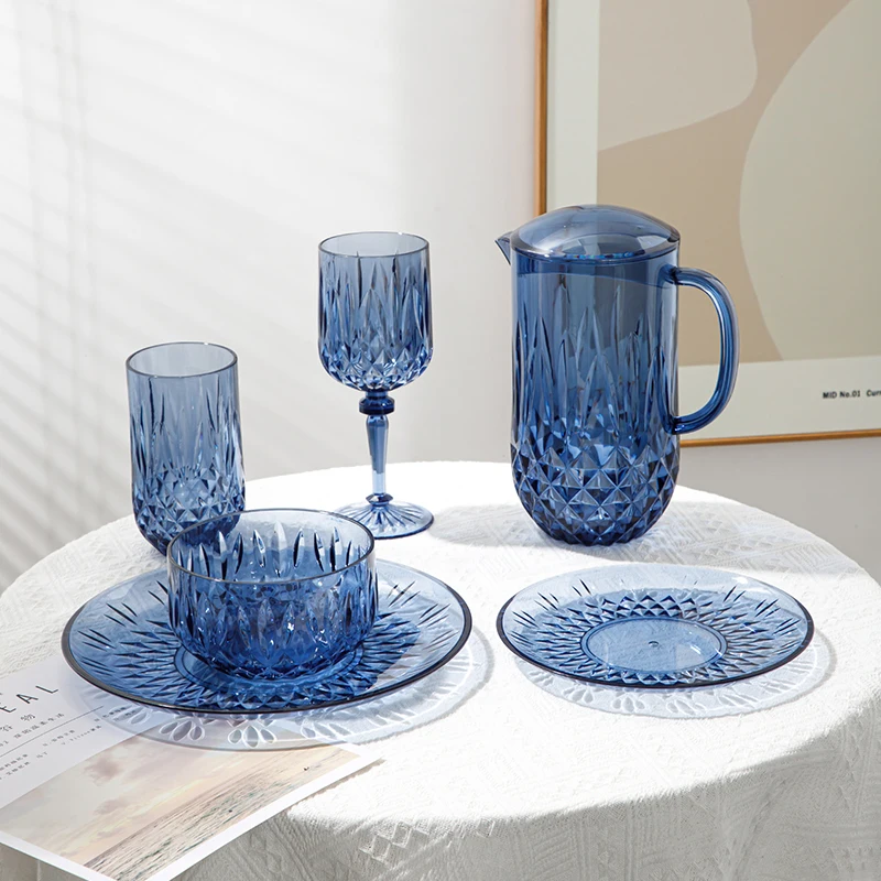 High Quality Unbreakable PS PP Acrylic Glassware Drink Goblet Champagne Glass Plastic Drinking Cups