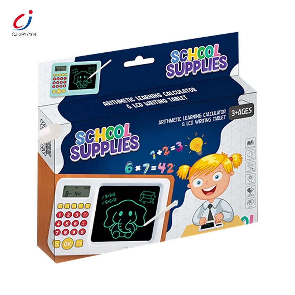 Chengji smart math training machine calculator educational erasable writing tablet toy children lcd drawing board for kids