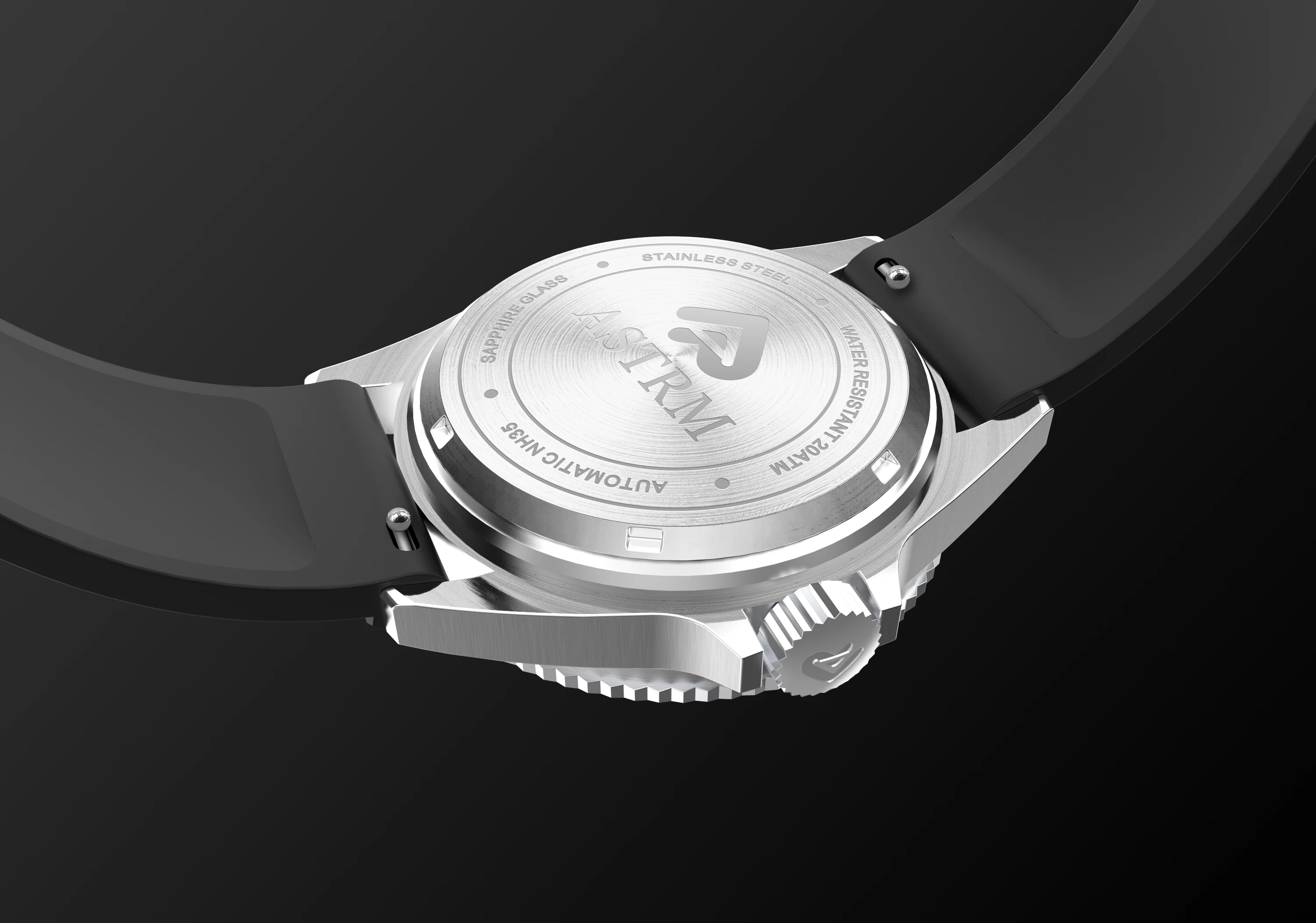 ASTRM Brand NH35 High Quality Strong Luminous Fashion Luxury Silicone Strap 20ATM Waterproof Men Automatic Watch