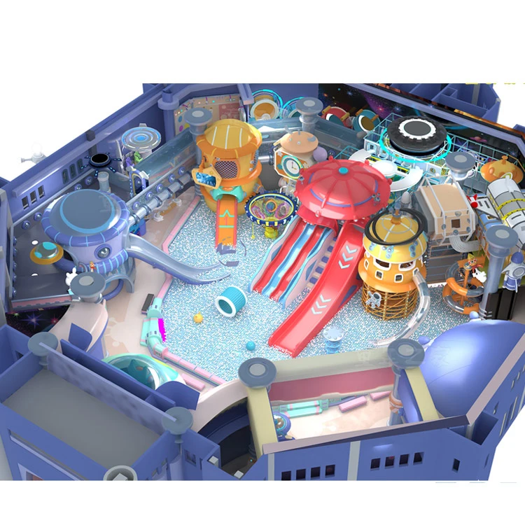Space Theme Commercial Kids Game Colorful Children Playground Equipment Indoor