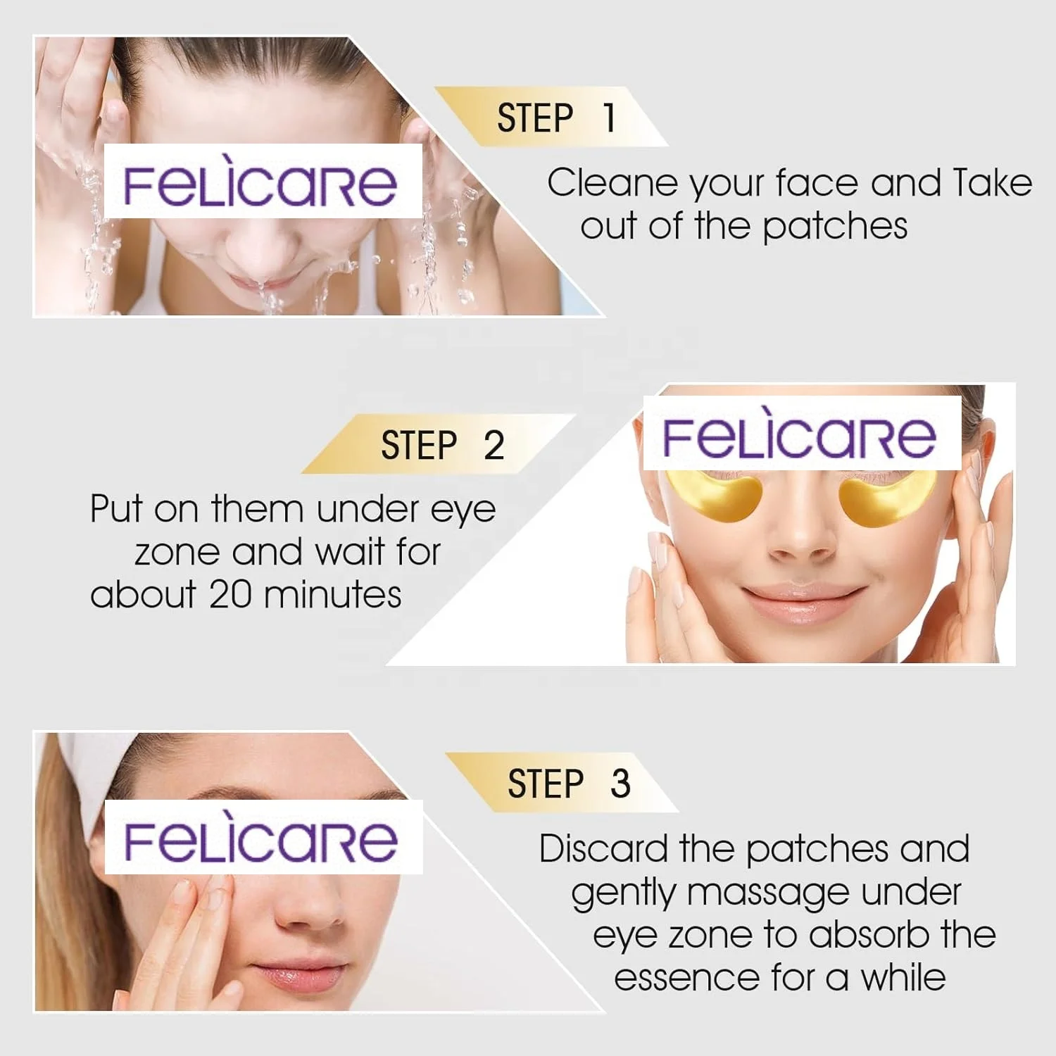 Under Eye Patches 24k Gold Under Eye Mask for Puffy Eyes and Dark Circles Treatments and for personal care