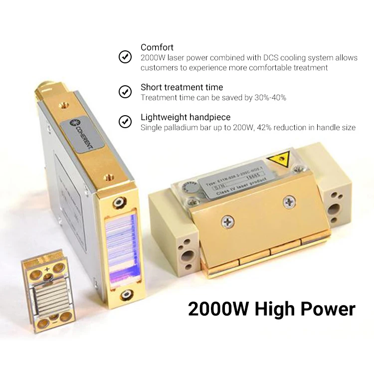 Skin Rejuvenation Ice DCS 4 Wavelength 755 1064 808 940 Winkonlaser Diode Laser Hair Removal Machine