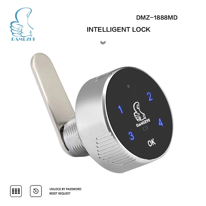 DMZ-1888MD-20    High quality round cabinet lock intelligent single password locks with touch pad button design in backlight