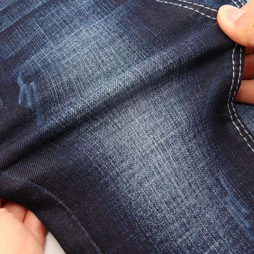 Big Stretch comfort Men Jeans Fabric Crosshatch Denim for