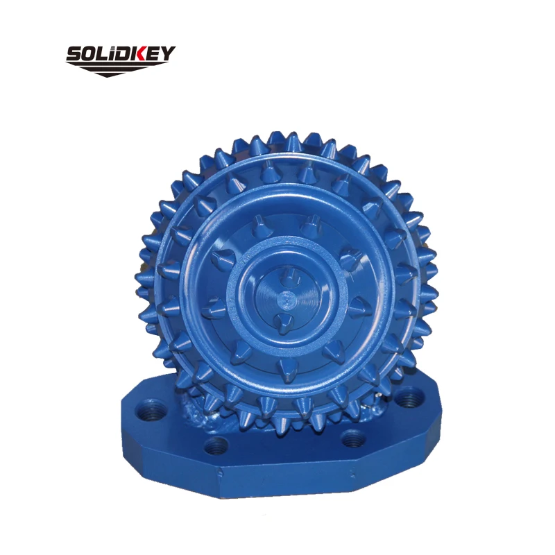 Replaceable Roller Cone Bit with Flange for Rotary Drilling Rock Bucket or Shield Machine