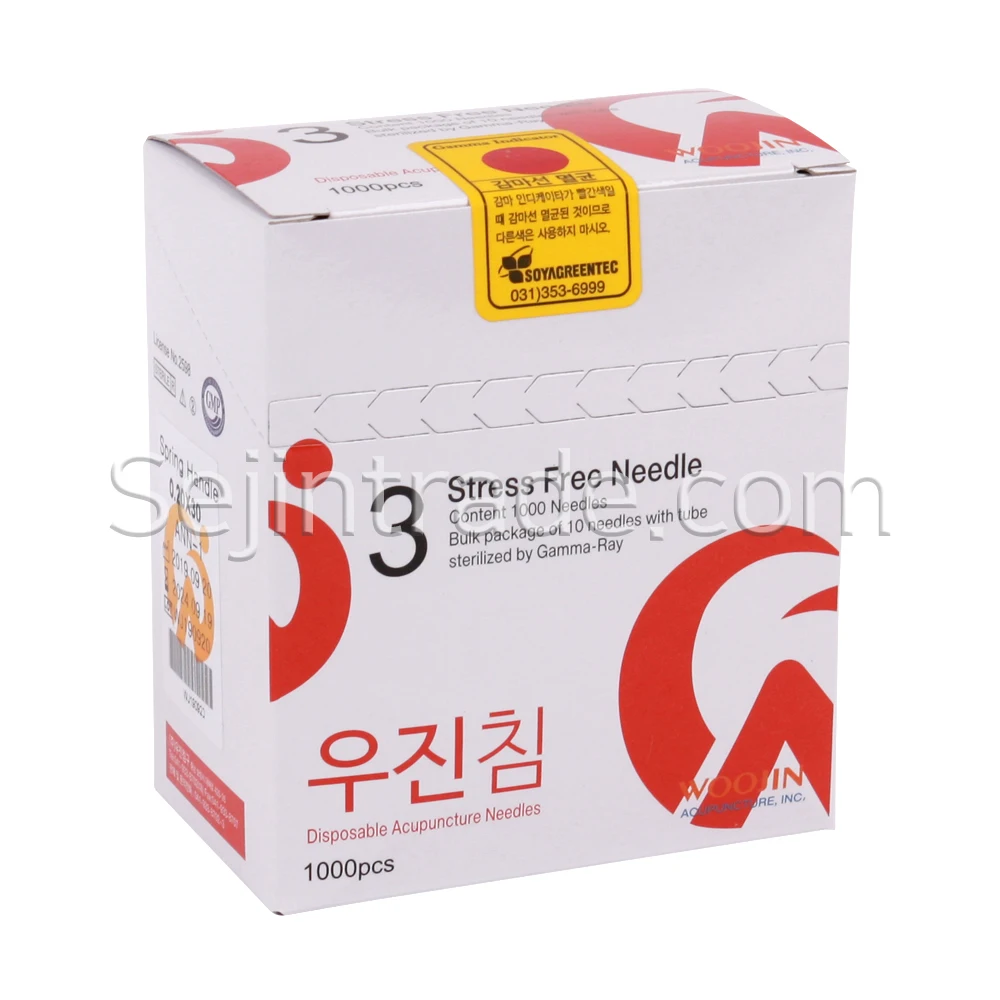 
WOOJIN ACUPUNCTURE NEEDLE Pouch Package Stainless Steel Acupuncture Needles Stress Free Needle With Tube Hot Sale(1,000 PCS/BOX) 