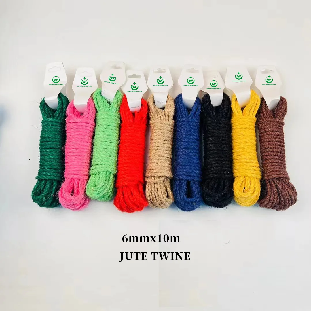 wholesale natural raw jute rope high tensile strength with 3 strands natural color twisted jute bulk jute twine