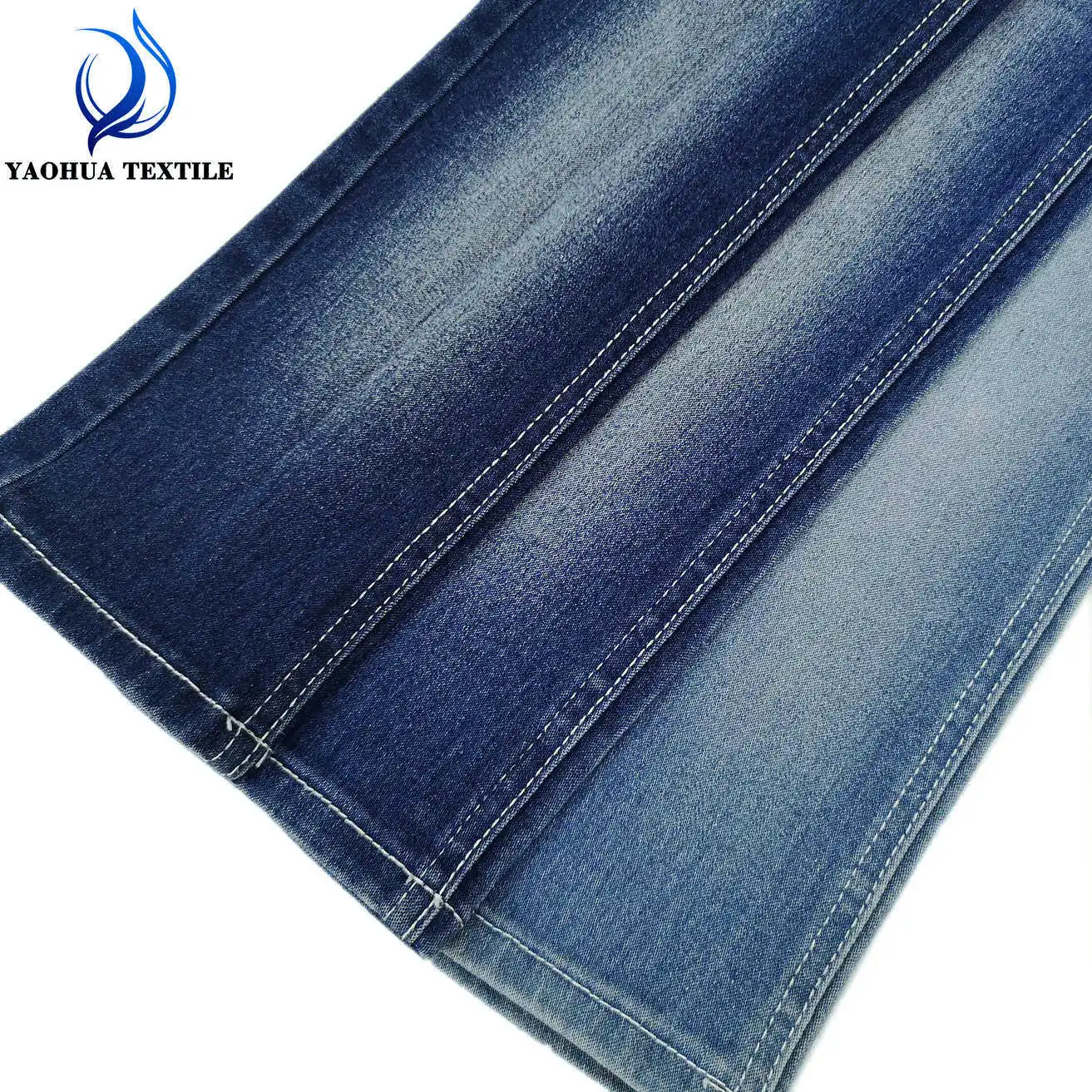 648 Satin cotton polyester stretch blue cheap denim fabric for South America market