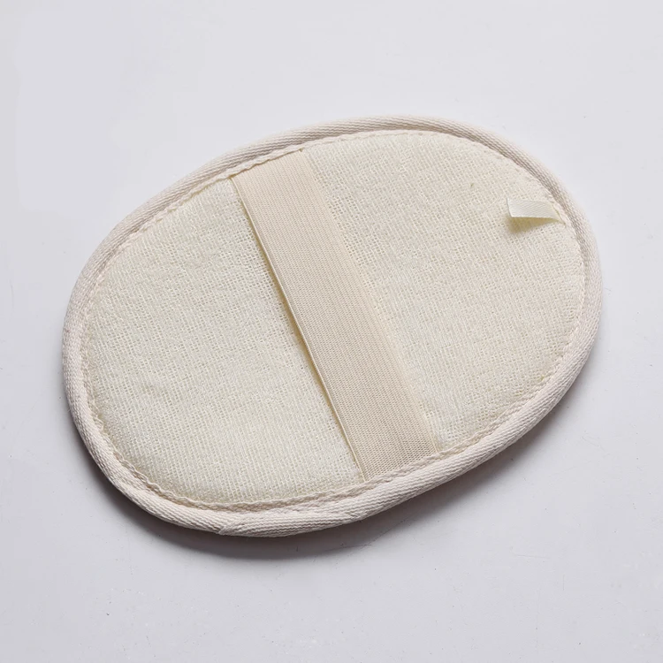 Natural Luffa and Terry Cloth Materials Loofah Sponge pad scrubber For face and body