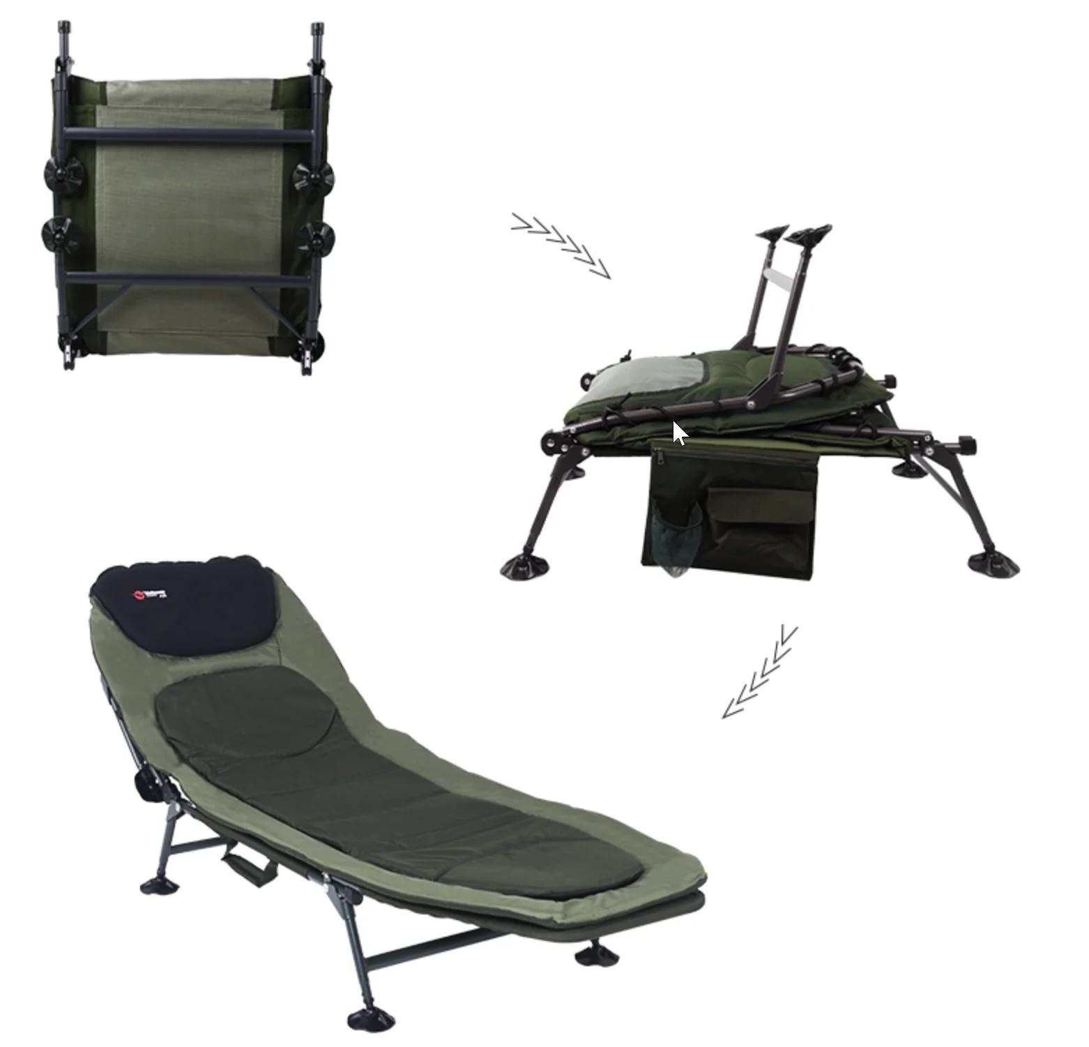 multifunctional medical Travel Equipment tri metal bunk easy military folding bed For Beach Yard Pool Outdoor Pat Camp Furniture